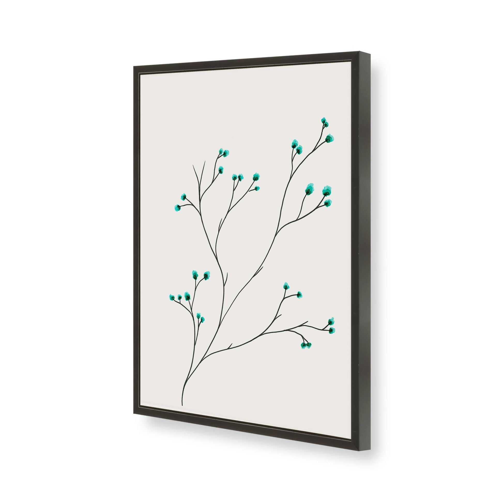 [Color:Satin Black], Picture of art in a Satin Black frame of the corner