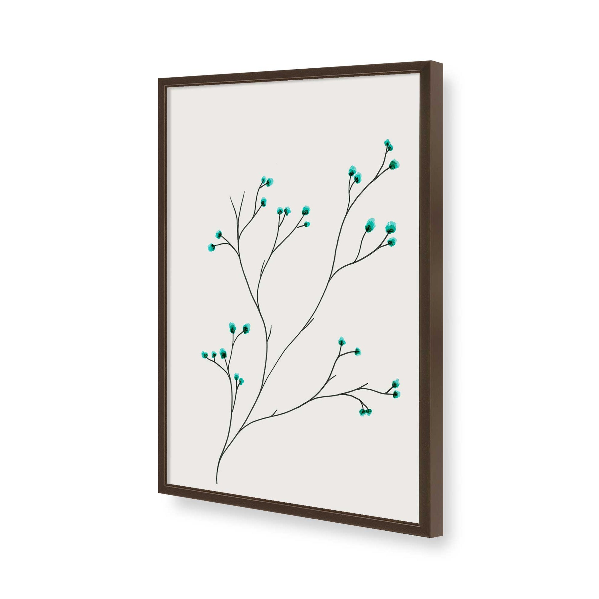 [Color:Brown], Picture of art in a Brown frame of the corner