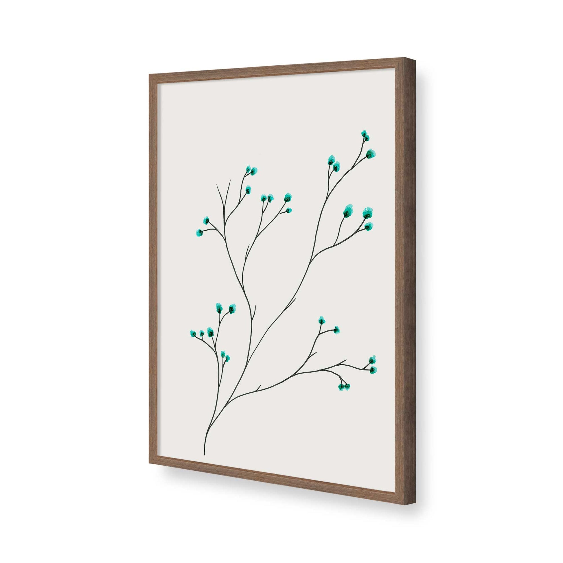 [Color:Walnut], Picture of art in a Walnut frame of the corner