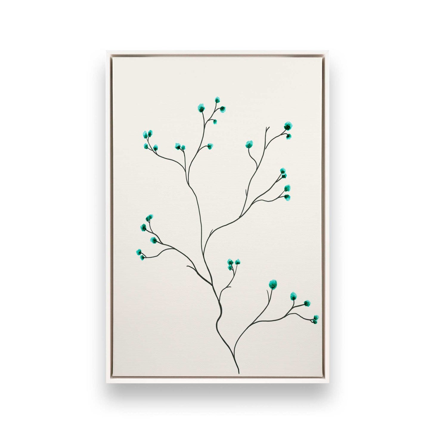 [Color:Opaque White], Picture of art in a White frame