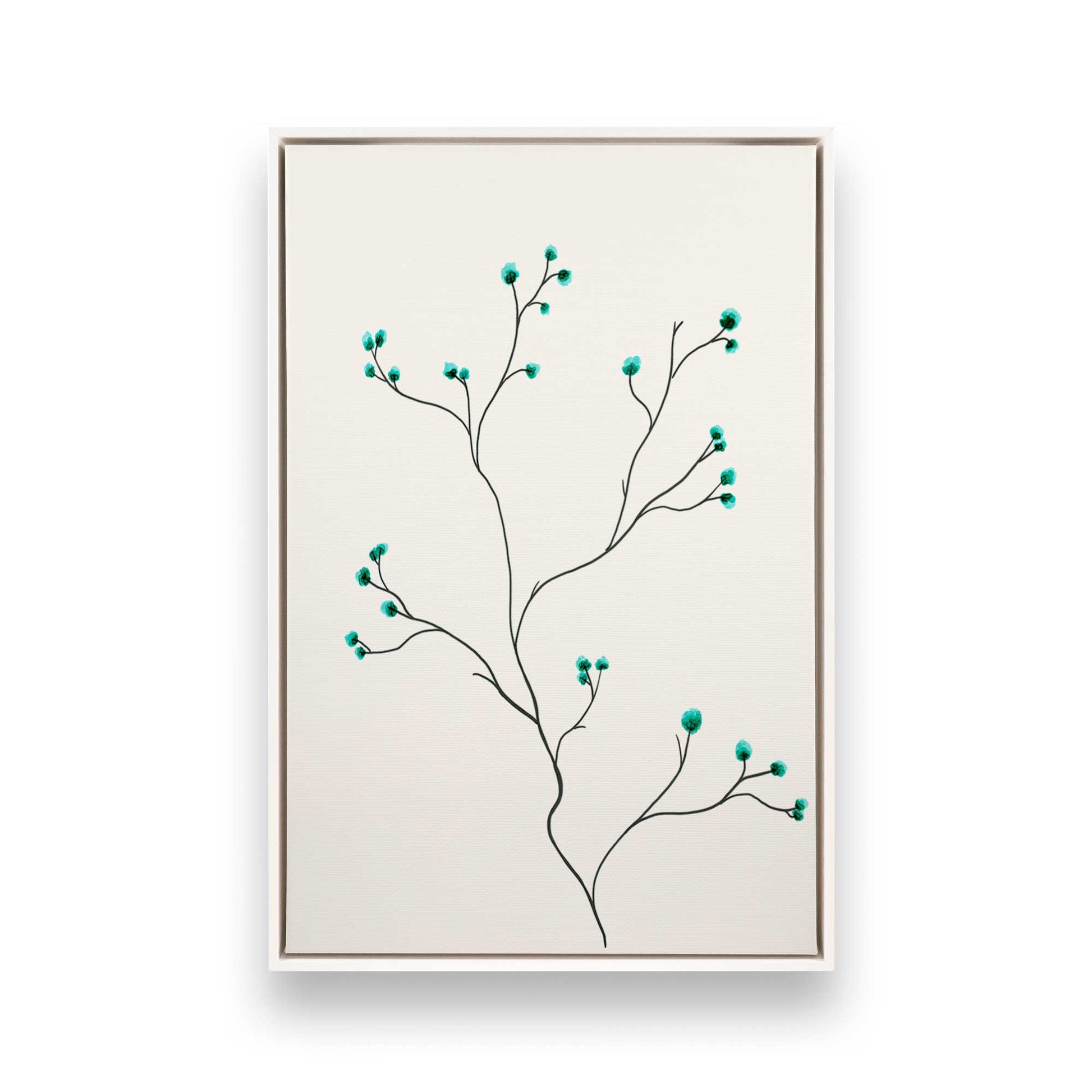 [Color:Opaque White], Picture of art in a White frame