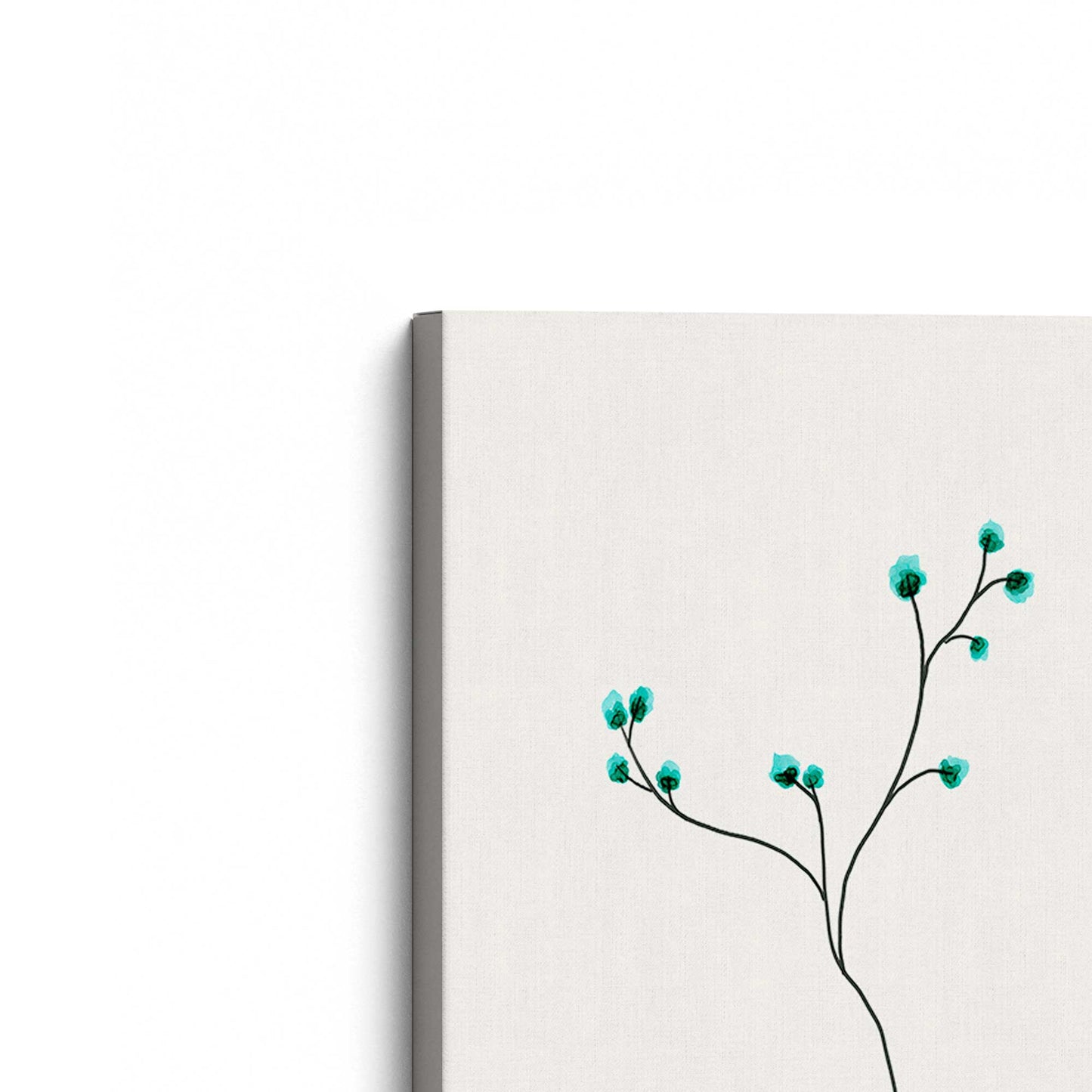 [Color:Stretched Canvas], Picture of the corner of the art