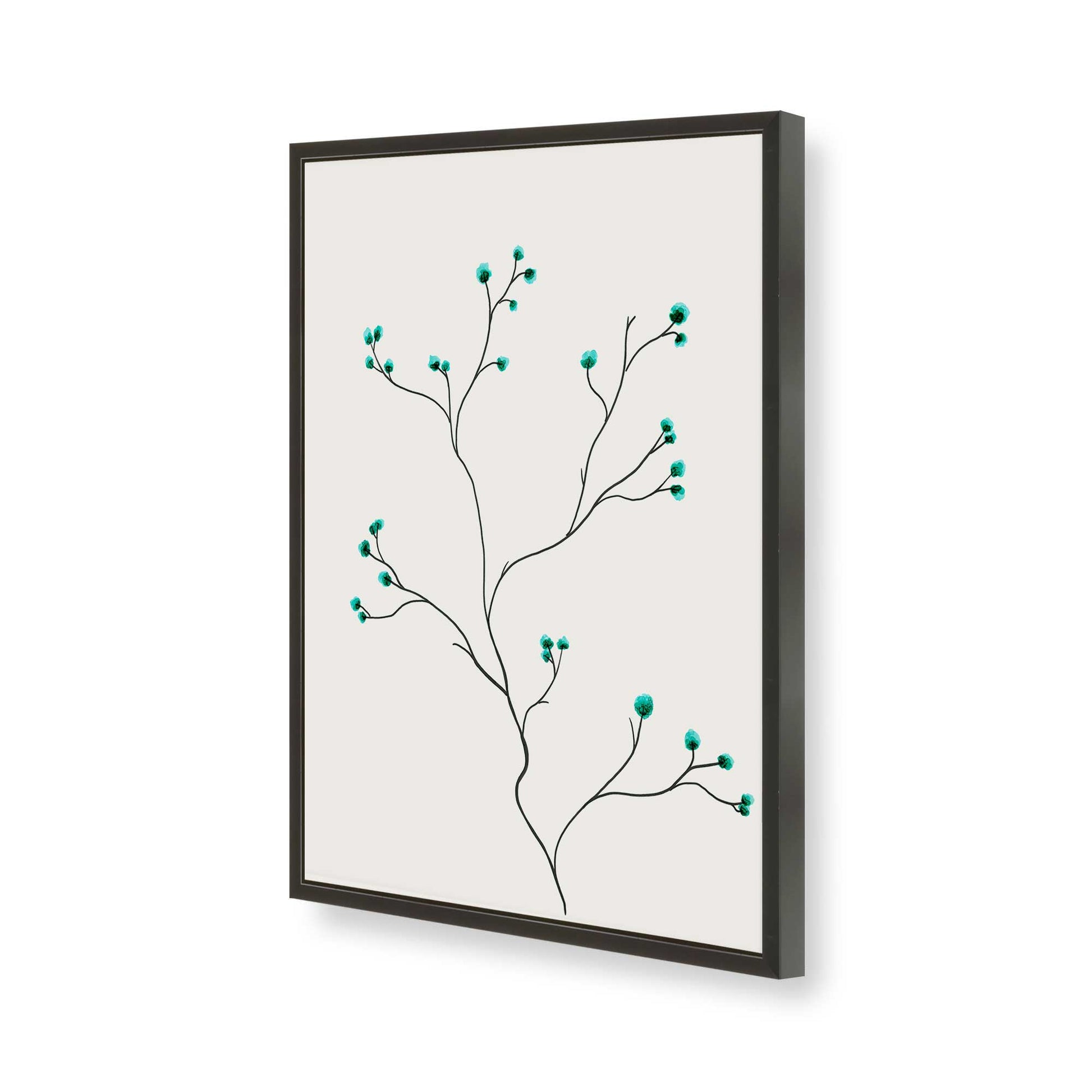 [Color:Satin Black], Picture of art in a Satin Black frame of the corner