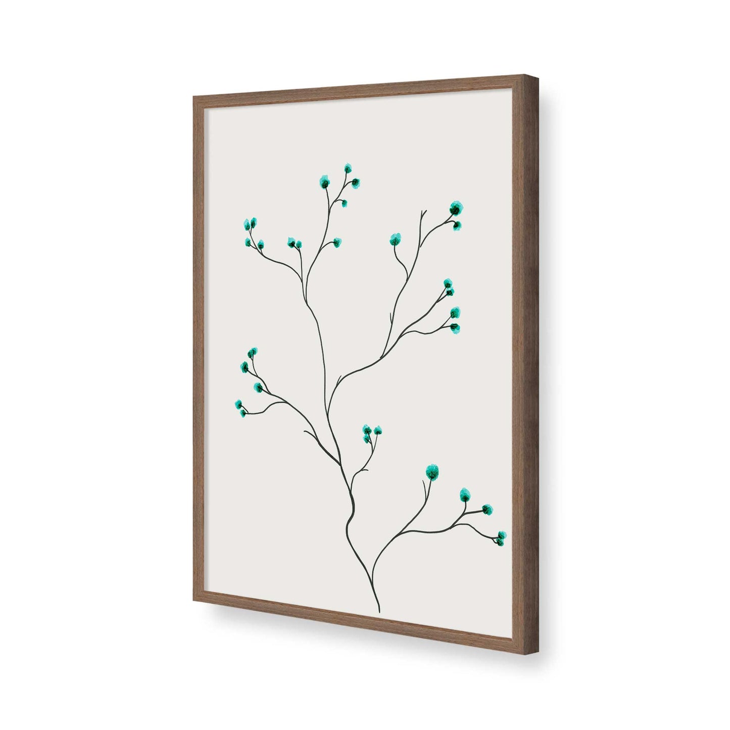 [Color:Walnut], Picture of art in a Walnut frame of the corner