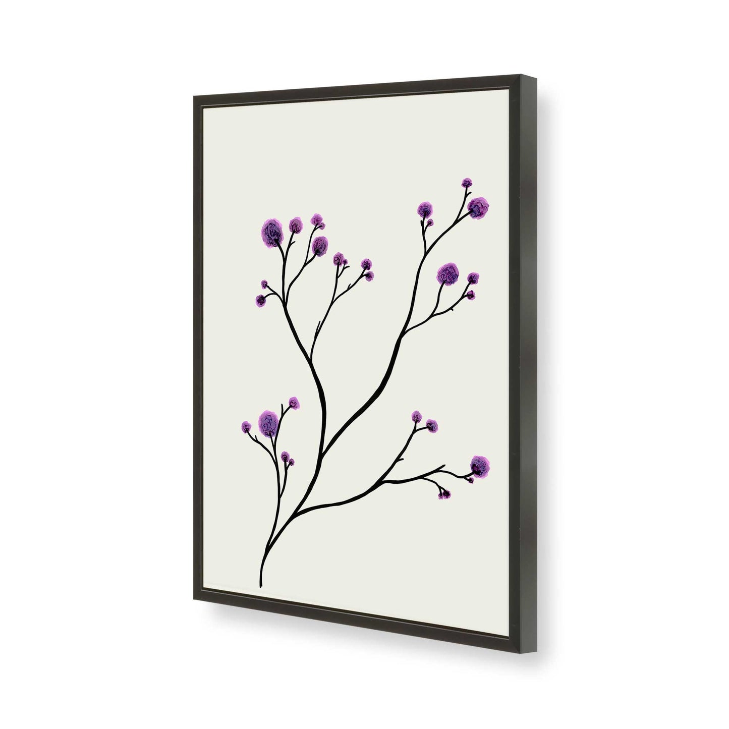 [Color:Satin Black], Picture of art in a Satin Black frame of the corner