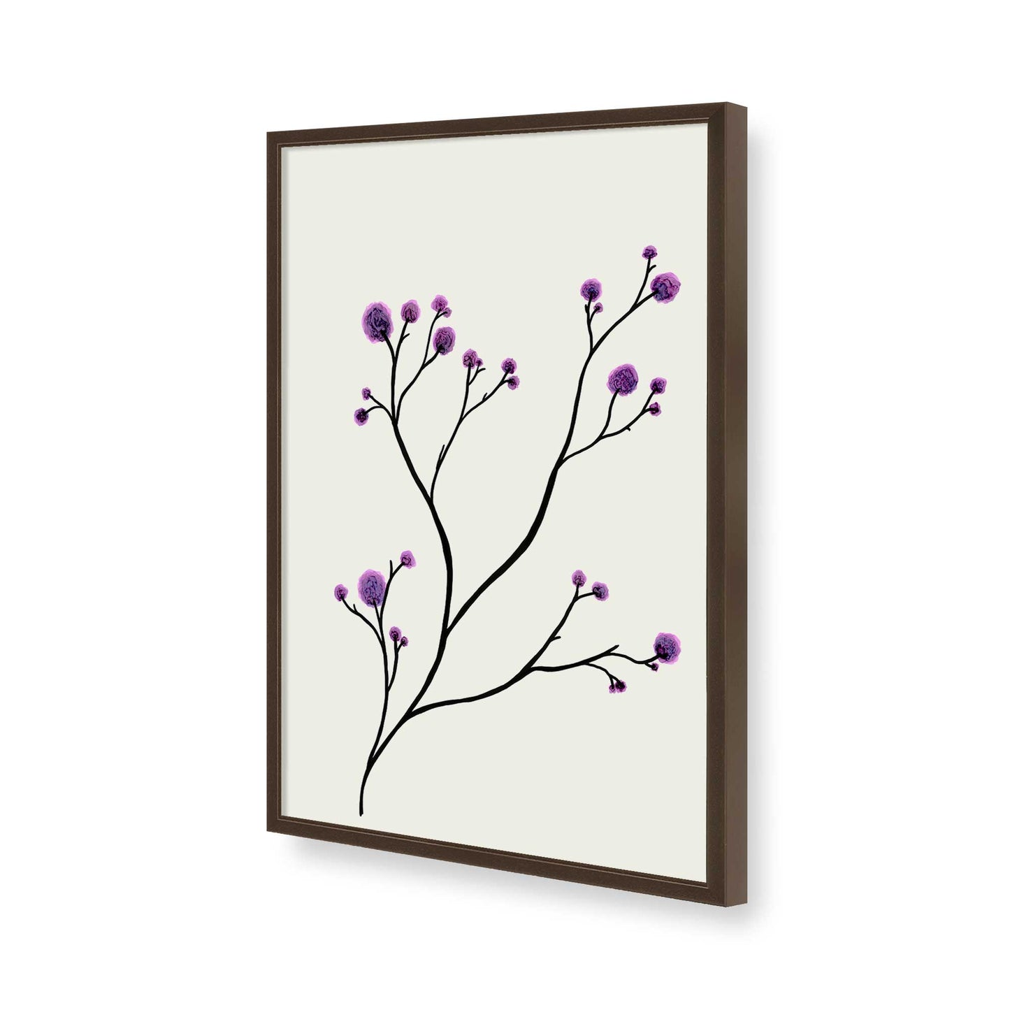 [Color:Brown], Picture of art in a Brown frame of the corner