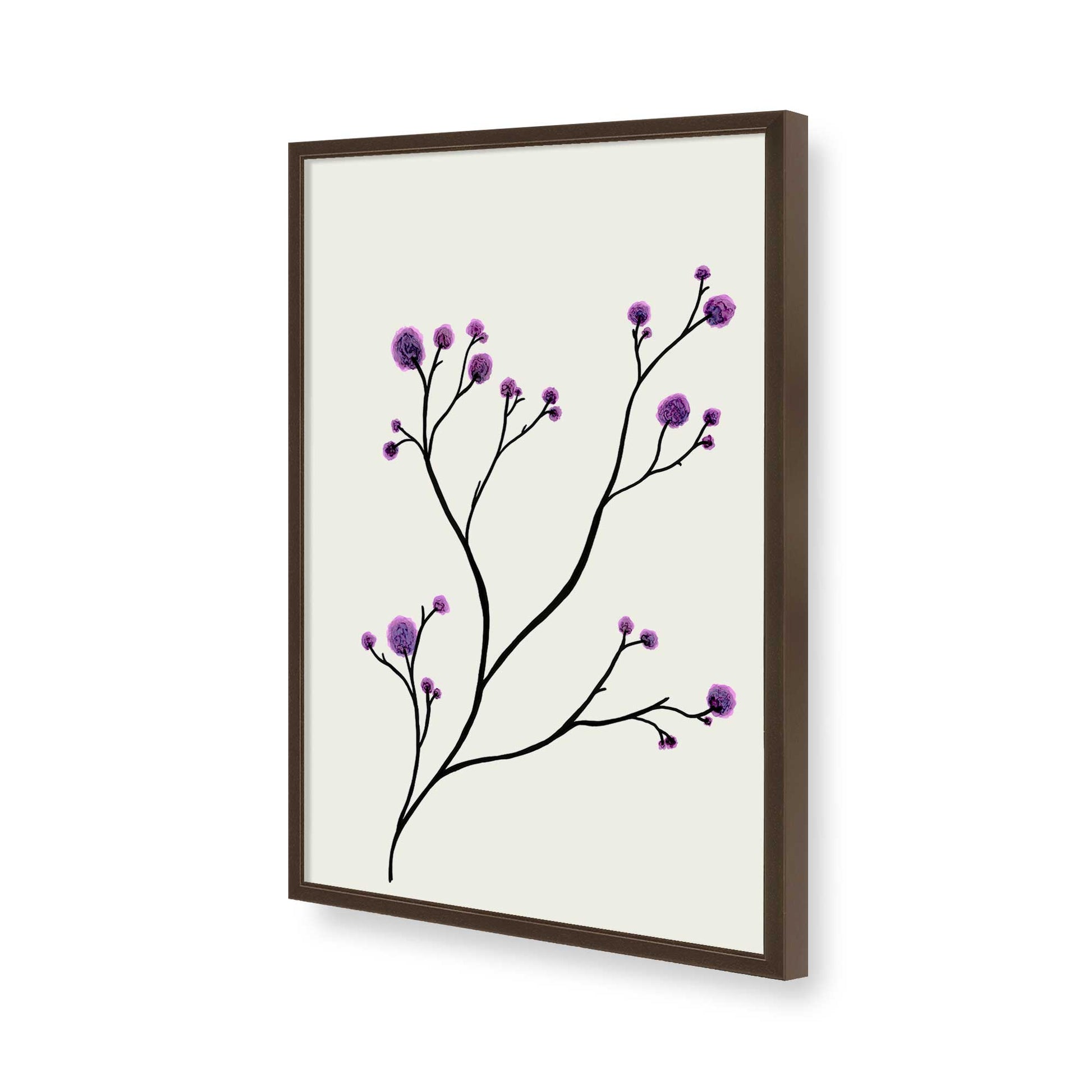 [Color:Brown], Picture of art in a Brown frame of the corner