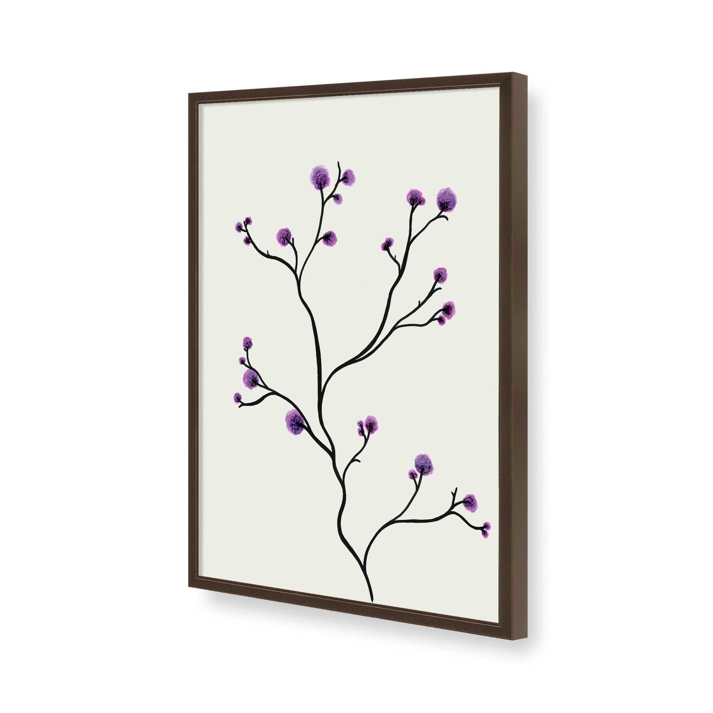 [Color:Brown], Picture of art in a Brown frame of the corner
