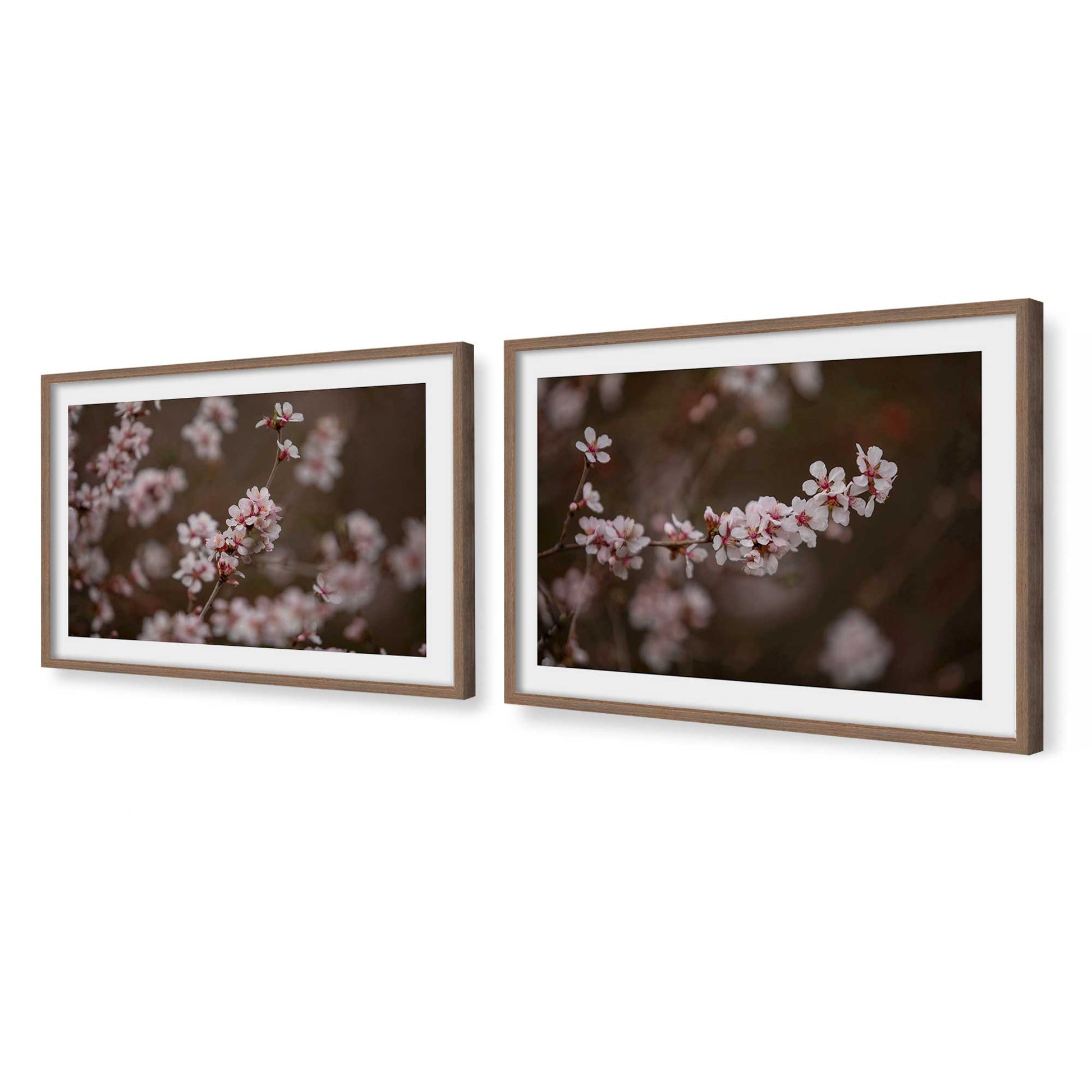 [Color:Walnut], Picture of art in a Walnut frame at an angle