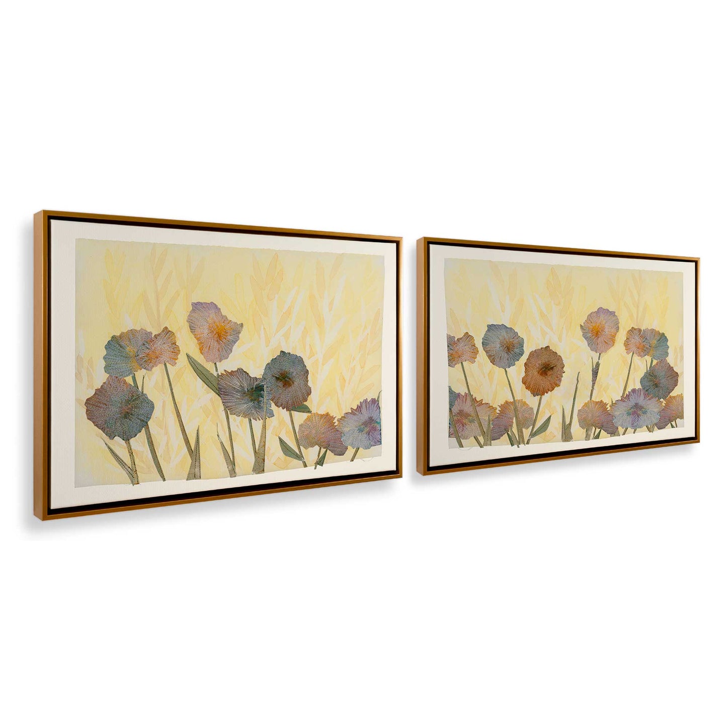 [Color:Polished Gold], Picture of art in a Polished Gold frame at an angle