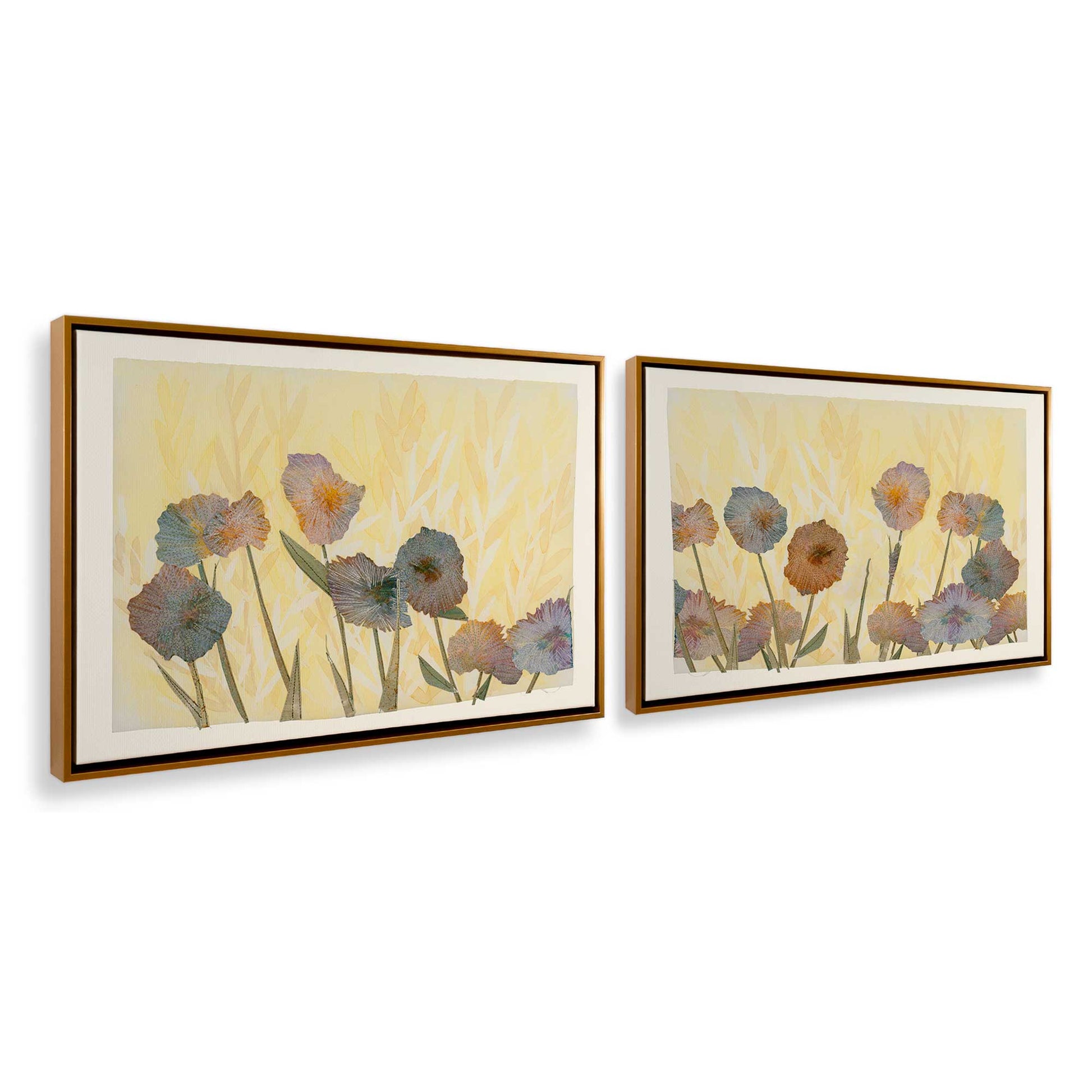 [Color:Polished Gold], Picture of art in a Polished Gold frame at an angle