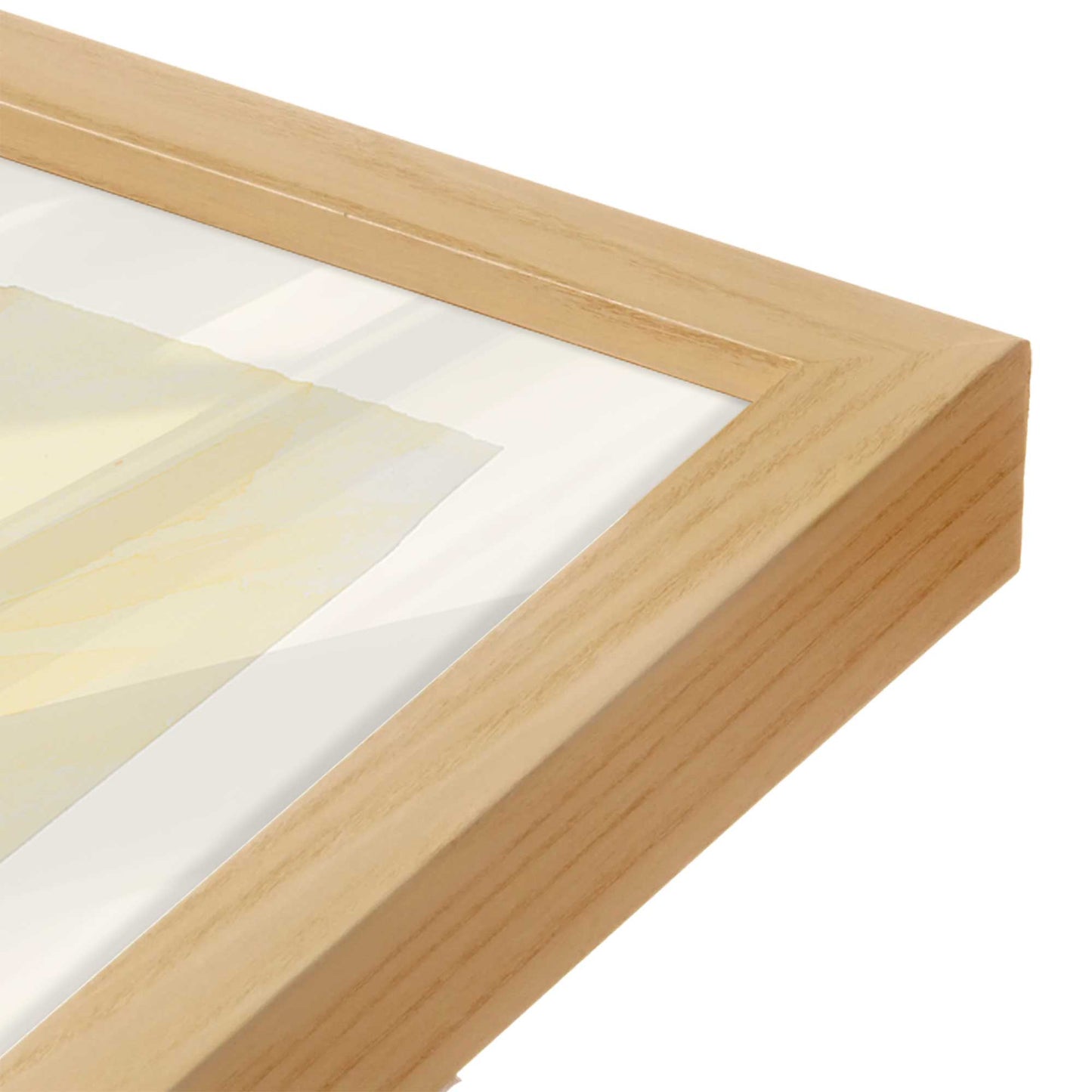[Color:American Maple], Picture of art in a American Maple frame of the corner