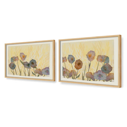 [Color:American Maple], Picture of art in a American Maple frame at an angle