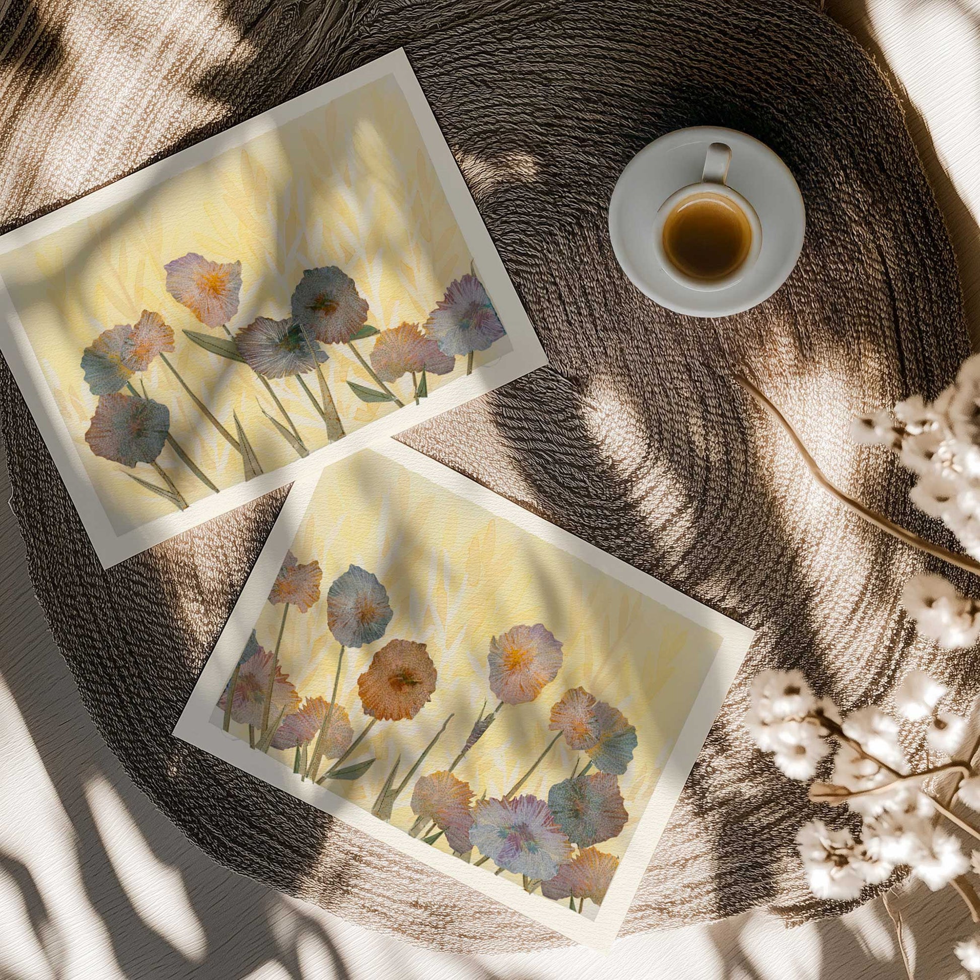 [color:Rolled Print], Picture in a room
