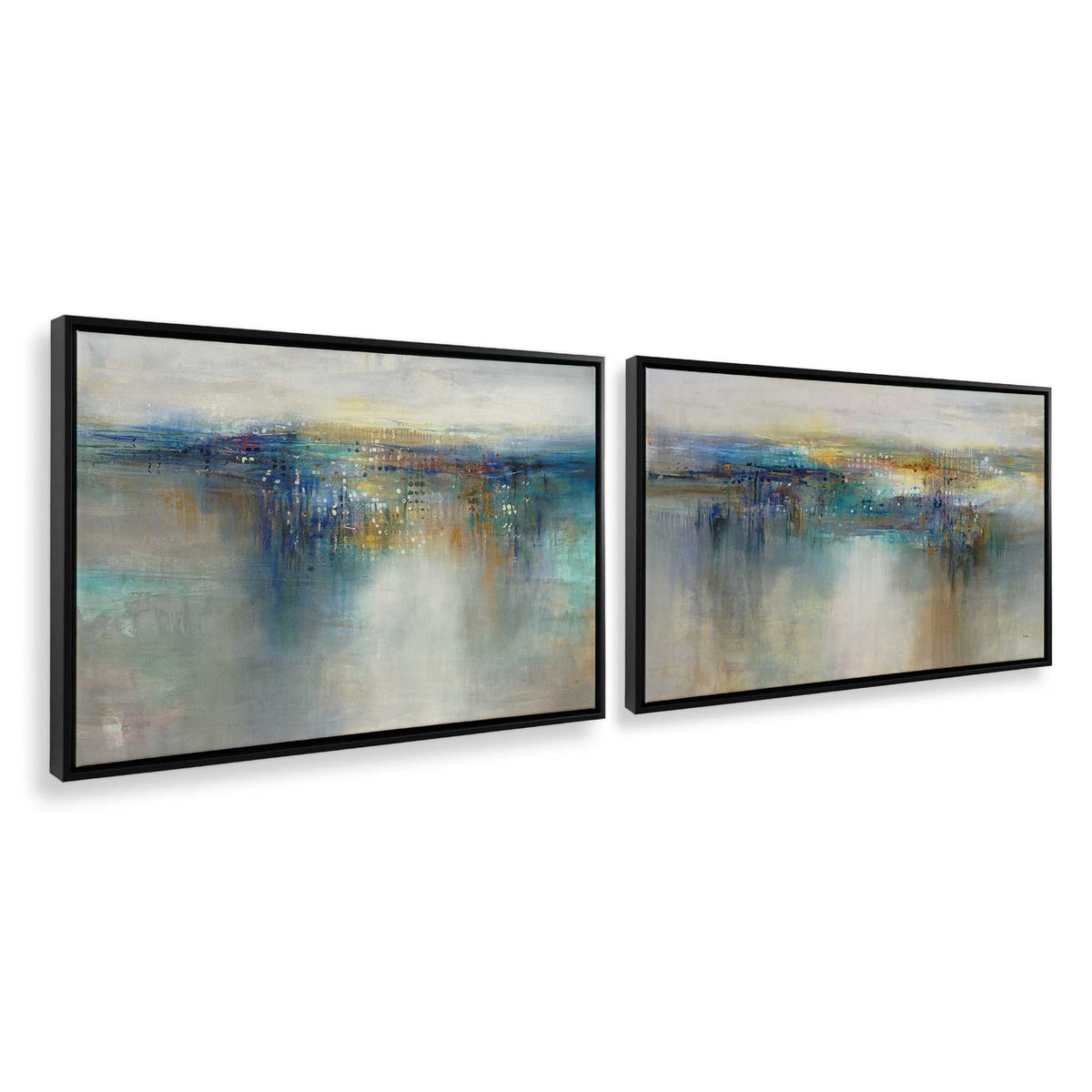 [Color:Satin Black], Picture of art in a Satin Black frame at an angle