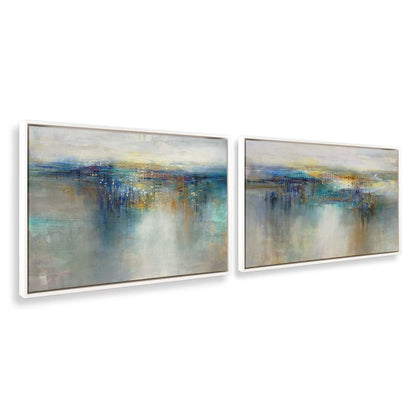 [Color:Opaque White], Picture of art in a White frame at an angle