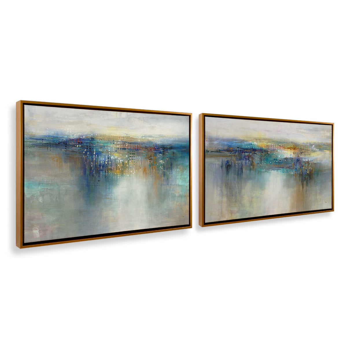 [Color:Polished Gold], Picture of art in a Polished Gold frame at an angle