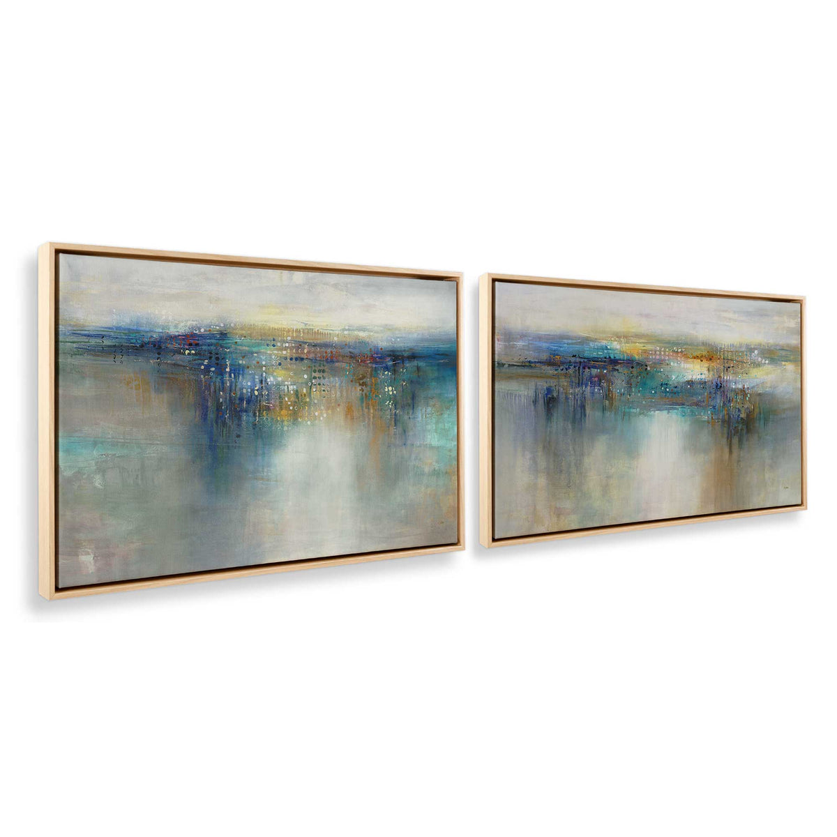 [Color:American Maple], Picture of art in a American Maple frame at an angle