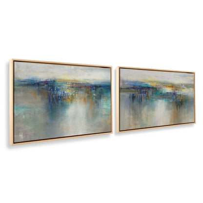 [Color:American Maple], Picture of art in a American Maple frame at an angle