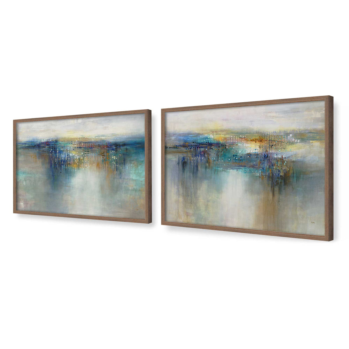 [Color:Walnut], Picture of art in a Walnut frame at an angle