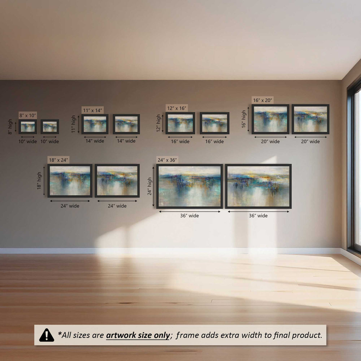 Glow Over Water Set of 2 Art Prints