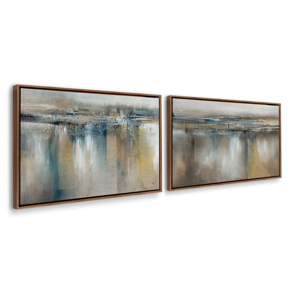 [Color:Walnut], Picture of art in a Walnut frame at an angle