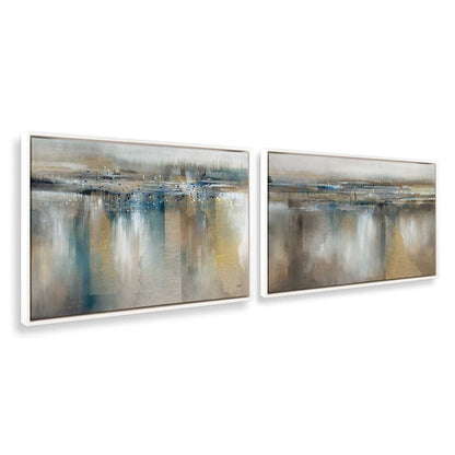 [Color:Opaque White], Picture of art in a White frame at an angle