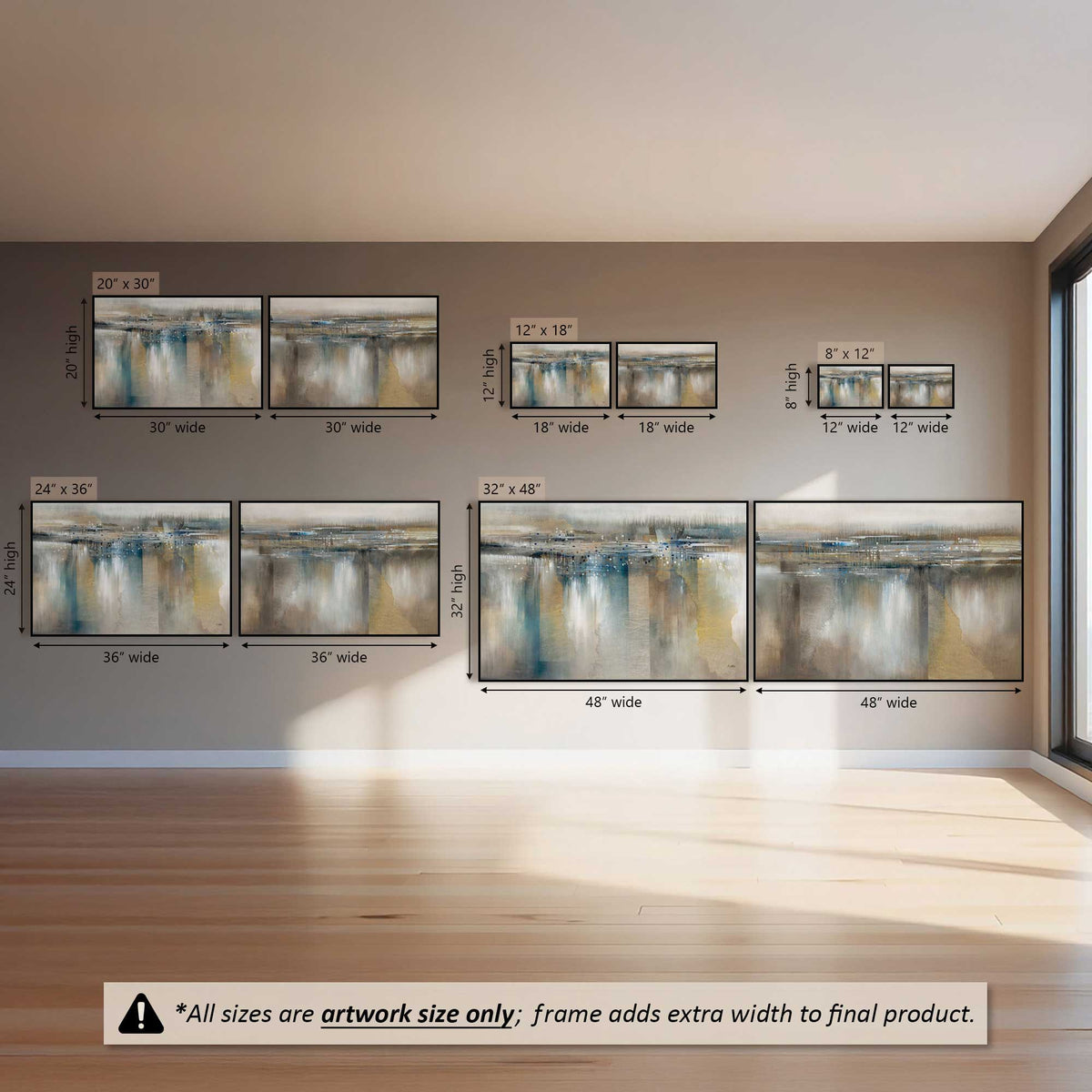 Moody Drift Lines, Set of 2 Canvas Prints
