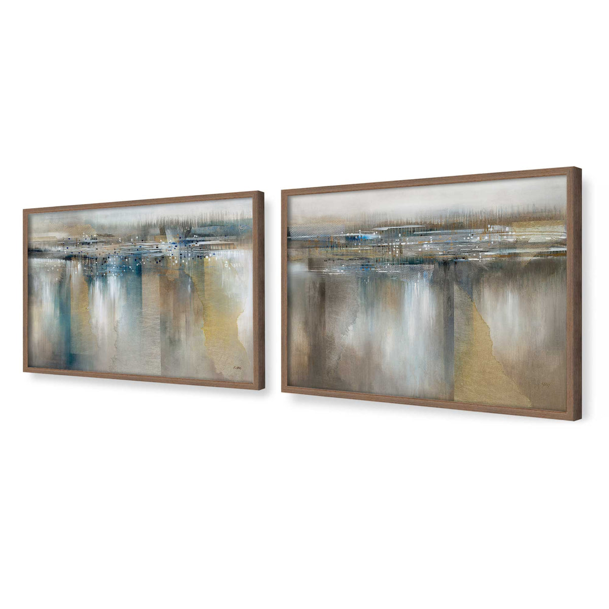 [Color:Walnut], Picture of art in a Walnut frame at an angle