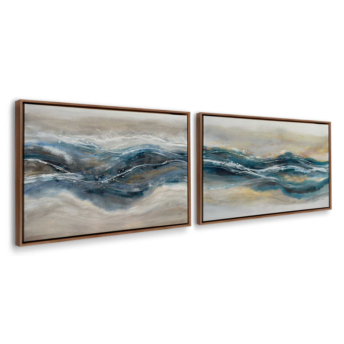 [Color:Walnut], Picture of art in a Walnut frame at an angle
