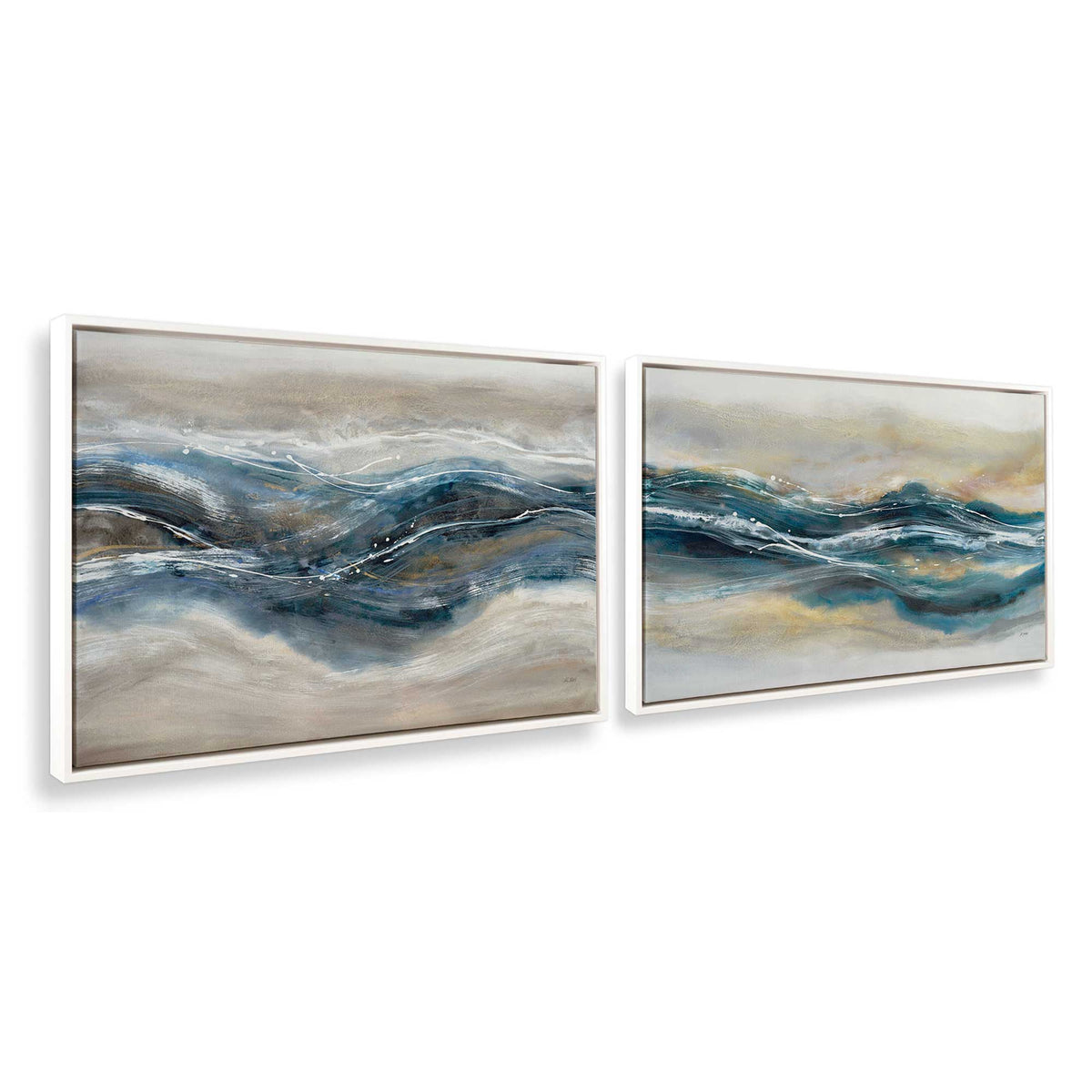 [Color:Opaque White], Picture of art in a White frame at an angle