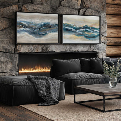 [Color:Satin Black], Picture of art in a Satin Black frame