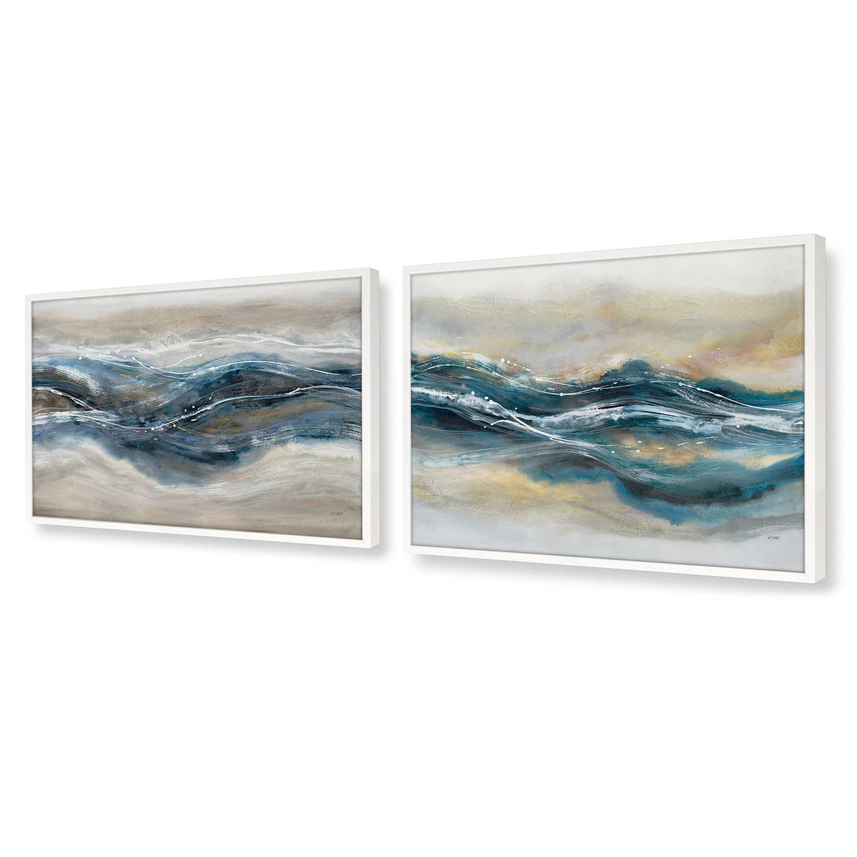 [Color:Opaque White], Picture of art in a Opaque White frame at an angle