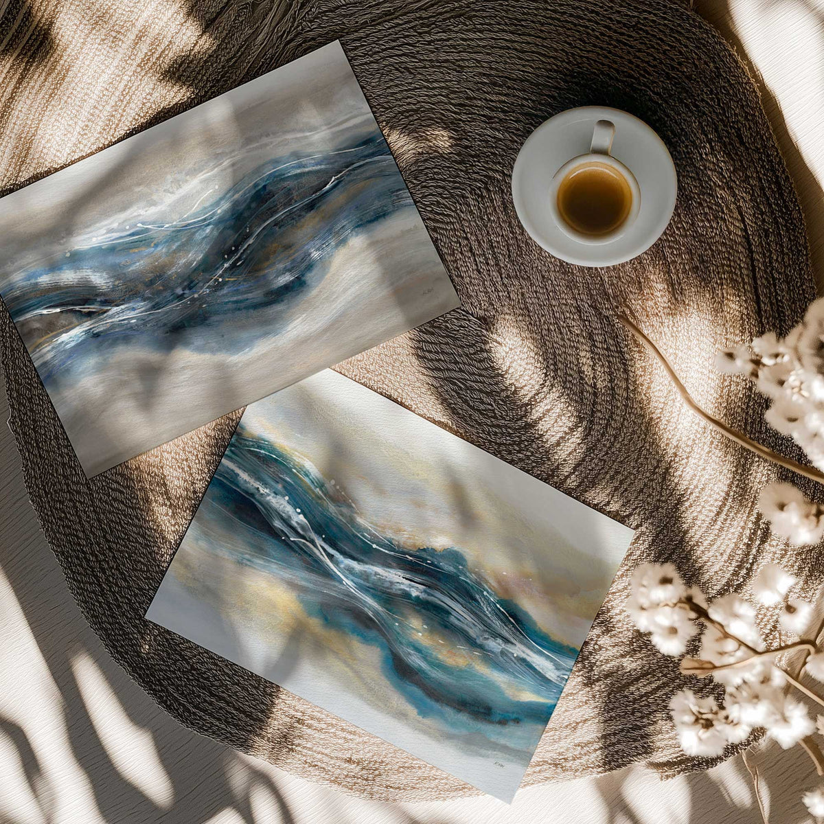 [color:Rolled Print], Picture of art in a room