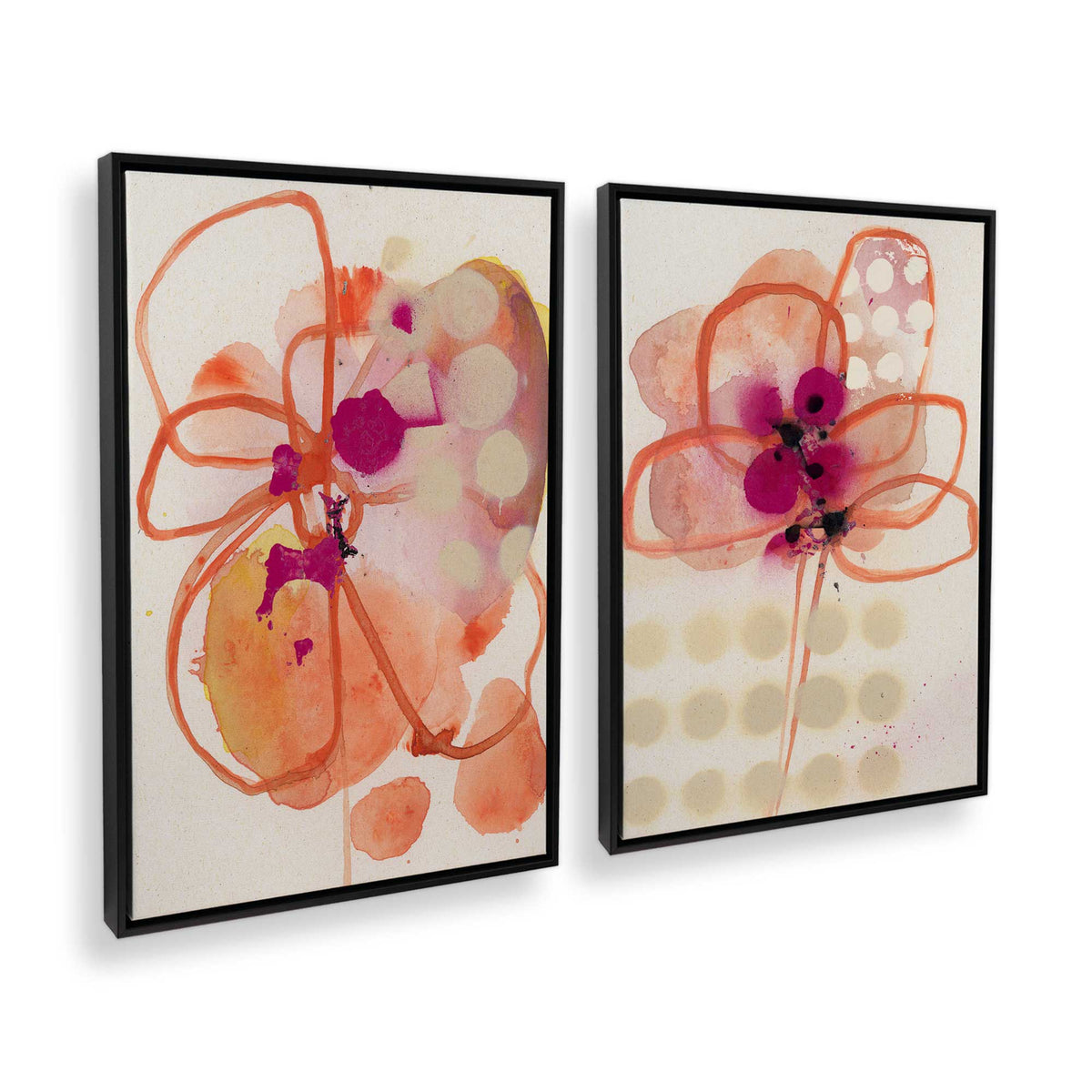[Color:Satin Black], Picture of art in a Satin Black frame at an angle