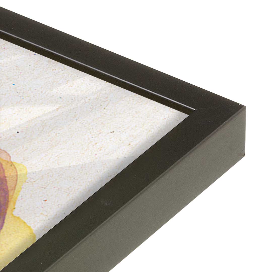 [Color:Satin Black], Picture of art in a Satin Black frame of the corner