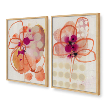 [Color:American Maple], Picture of art in a American Maple frame at an angle
