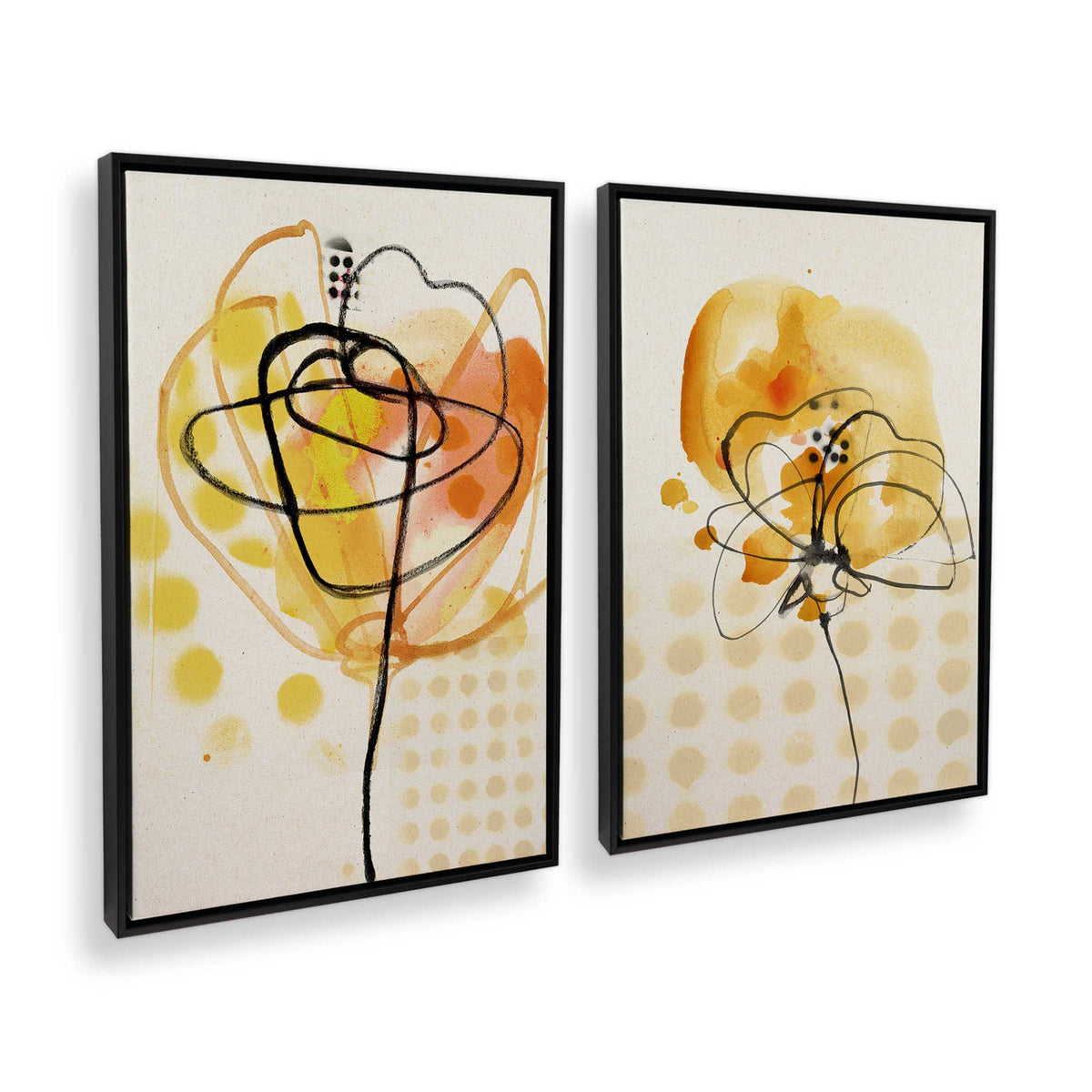 [Color:Satin Black], Picture of art in a Satin Black frame at an angle