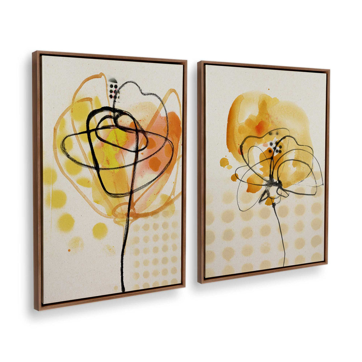[Color:Walnut], Picture of art in a Walnut frame at an angle