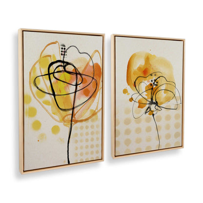 [Color:American Maple], Picture of art in a American Maple frame at an angle