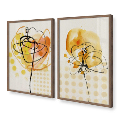 [Color:Walnut], Picture of art in a Walnut frame at an angle