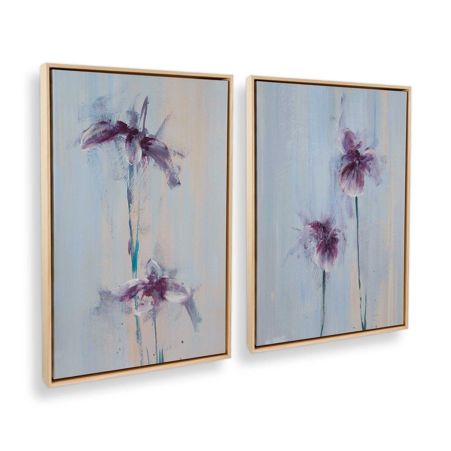 [Color:American Maple], Picture of art in a American Maple frame at an angle