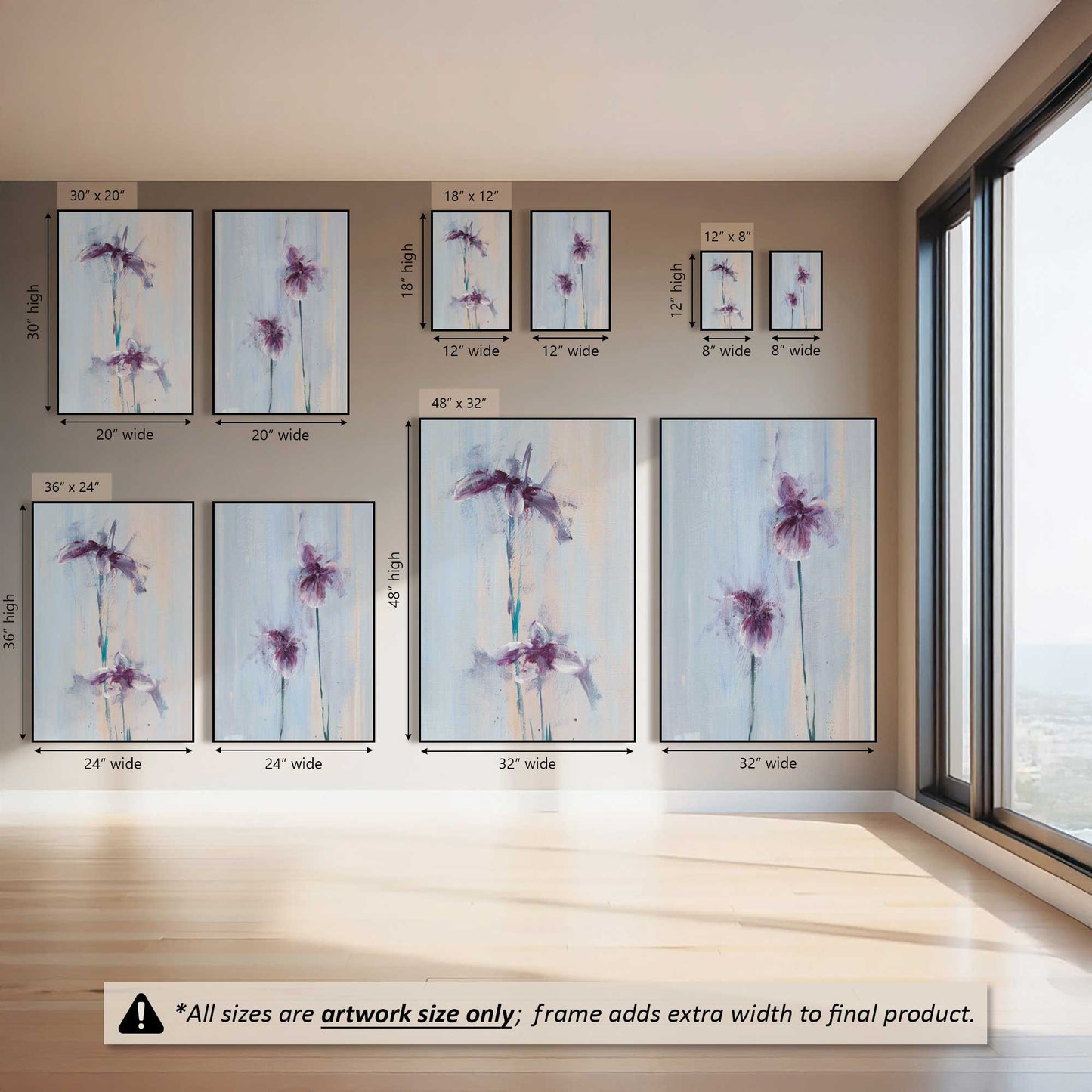 Soft Bloom Moods, Set of 2 Canvas Prints