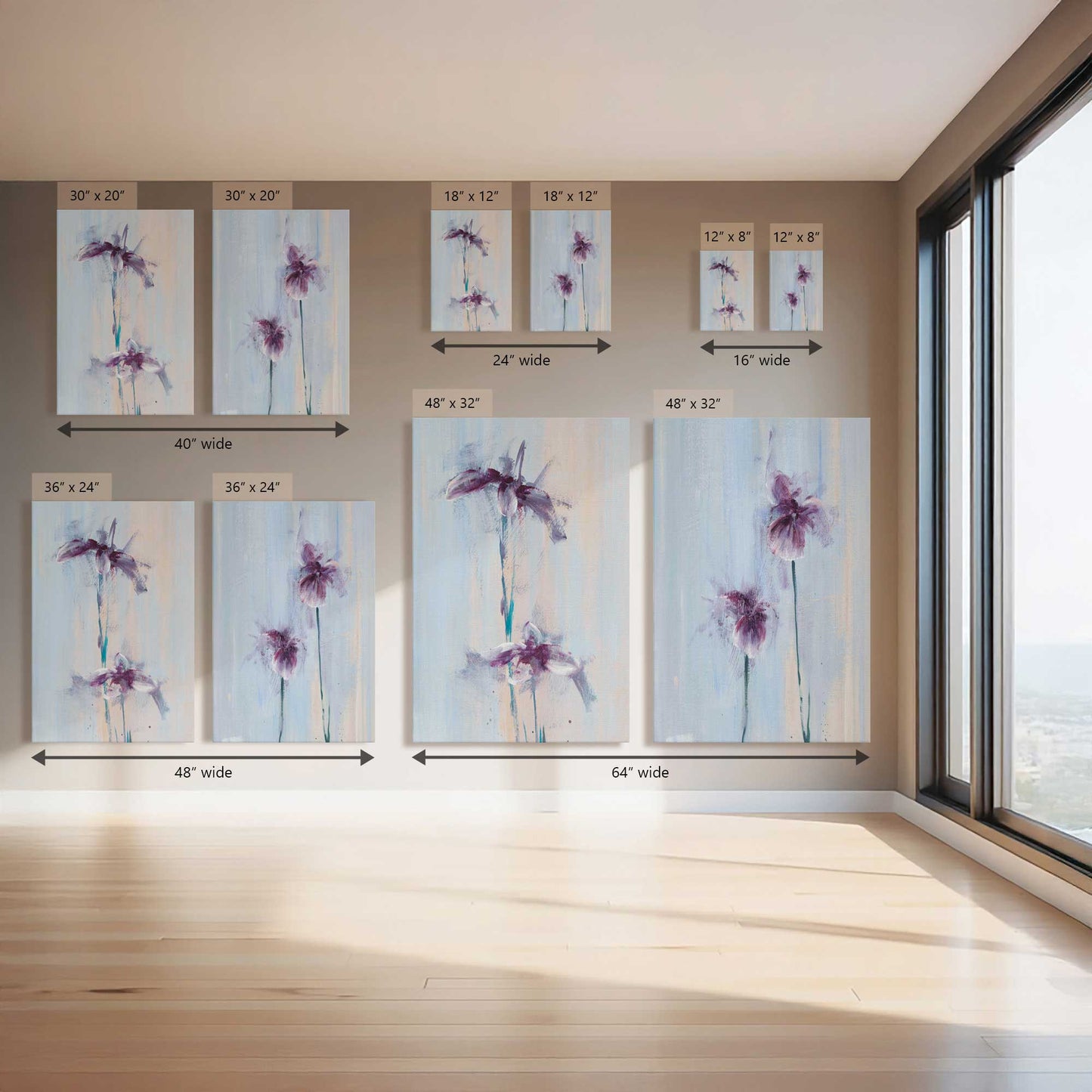Soft Bloom Moods, Set of 2 Canvas Prints