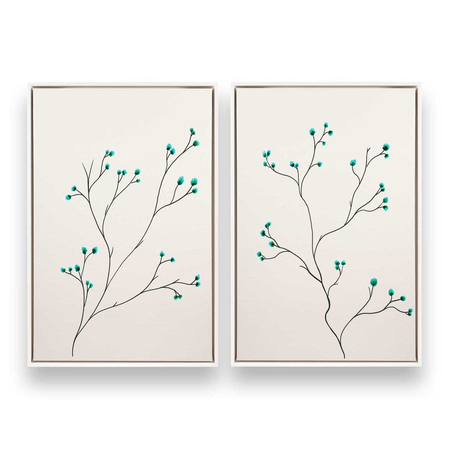 [Color:Opaque White], Picture of art in a White frame