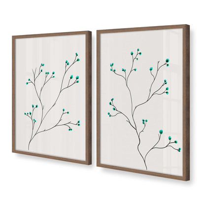 [Color:Walnut], Picture of art in a Walnut frame at an angle