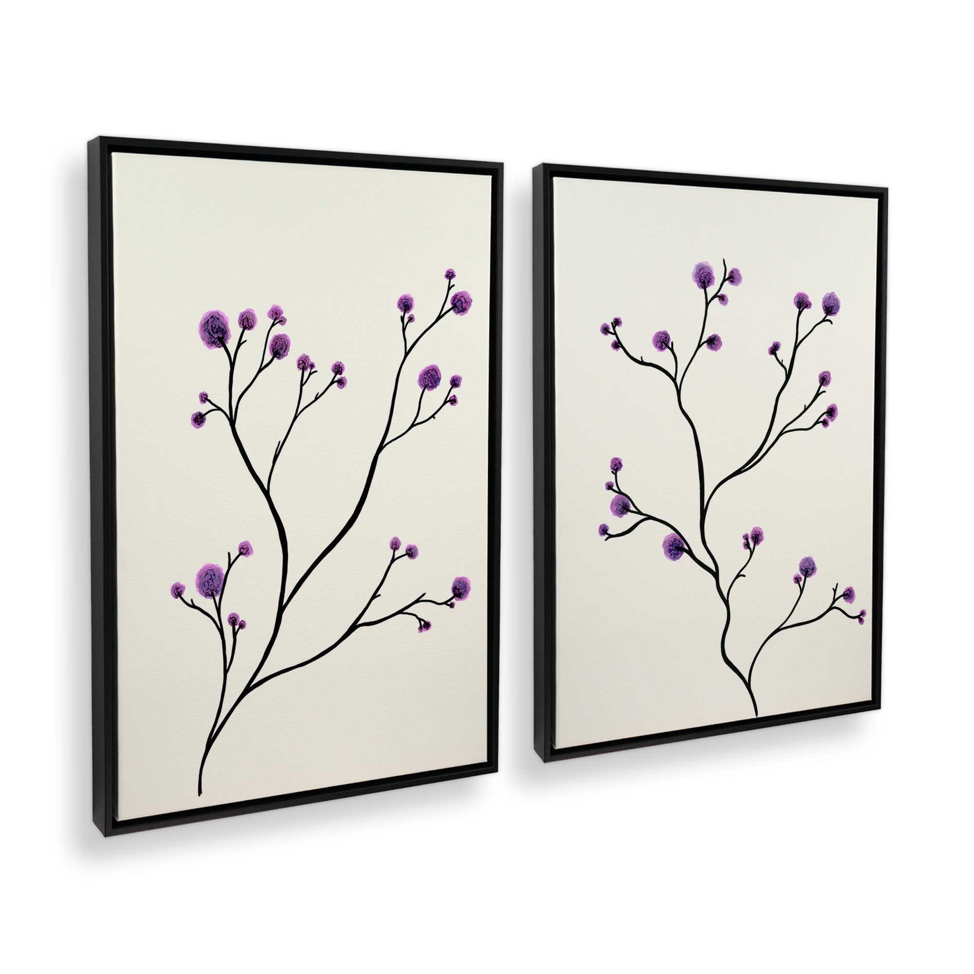 [Color:Satin Black], Picture of art in a Satin Black frame at an angle
