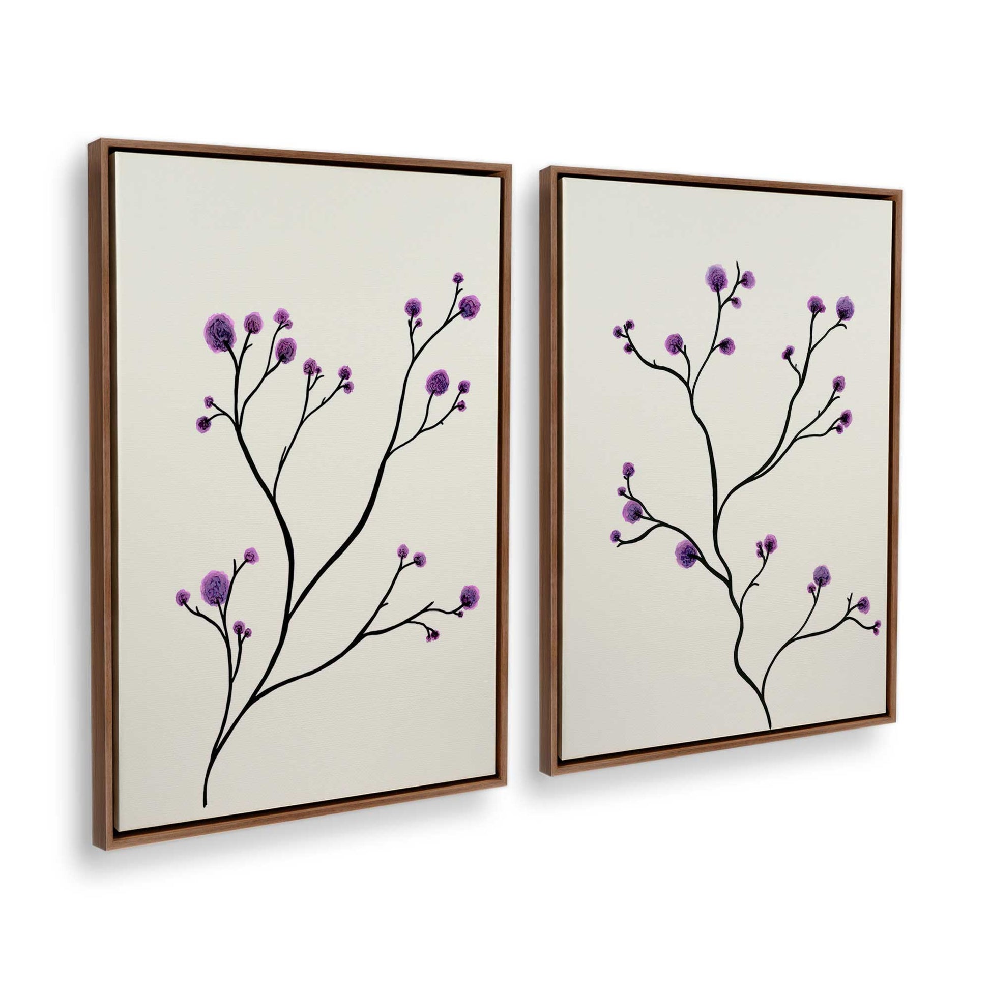 [Color:Walnut], Picture of art in a Walnut frame at an angle