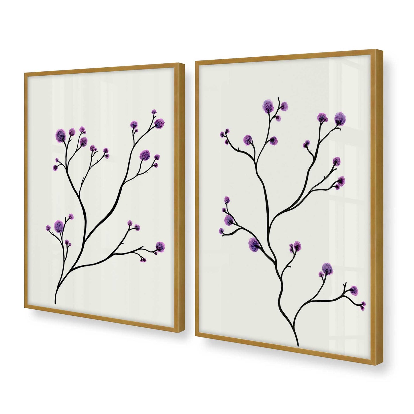 [Color:Polished Gold], Picture of art in a Polished Gold frame at an angle