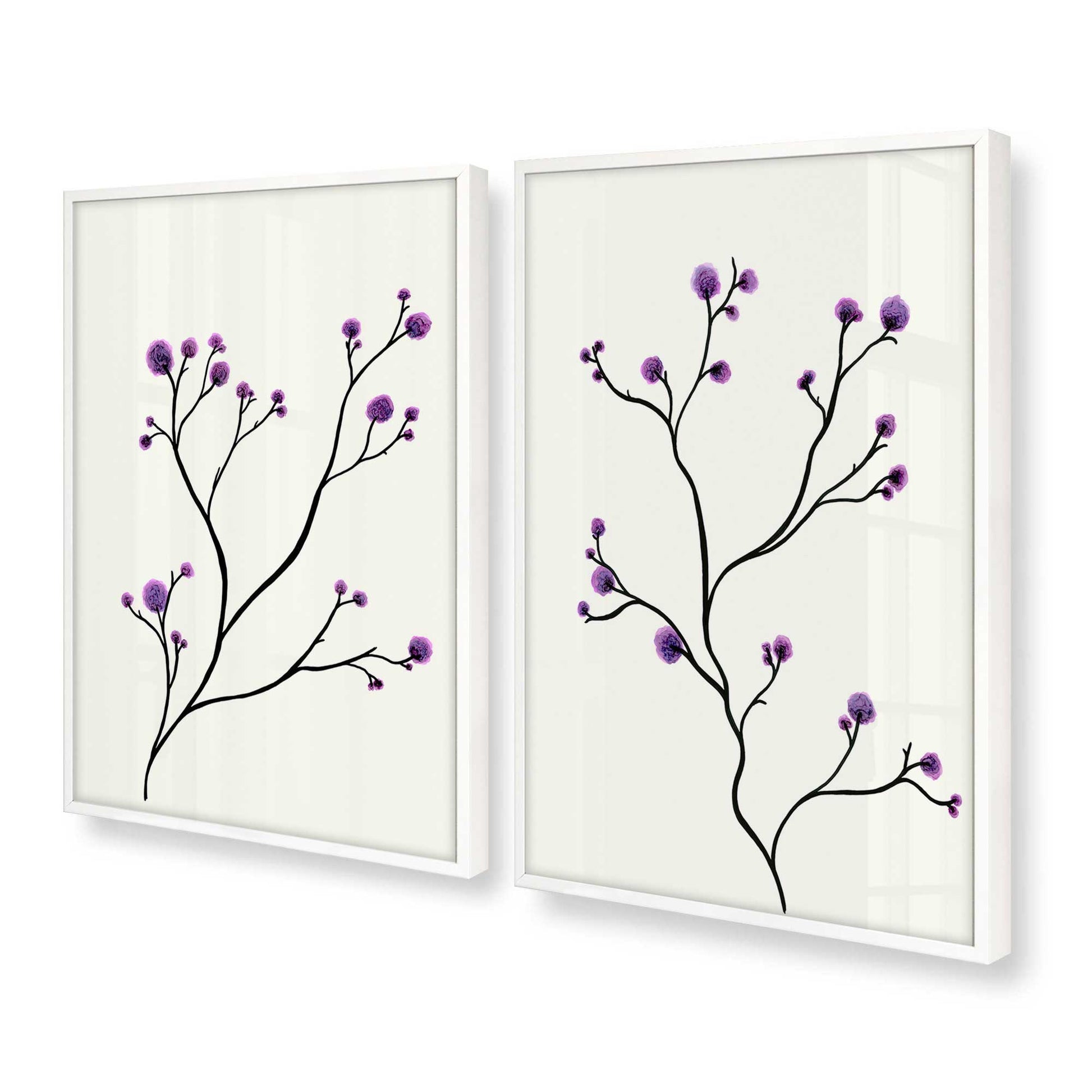 [Color:Opaque White], Picture of art in a Opaque White frame at an angle